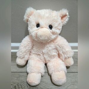 Vermont Teddy Bear Pig Plush 18" Stuffed Animal Pink Brown Eyes EUC